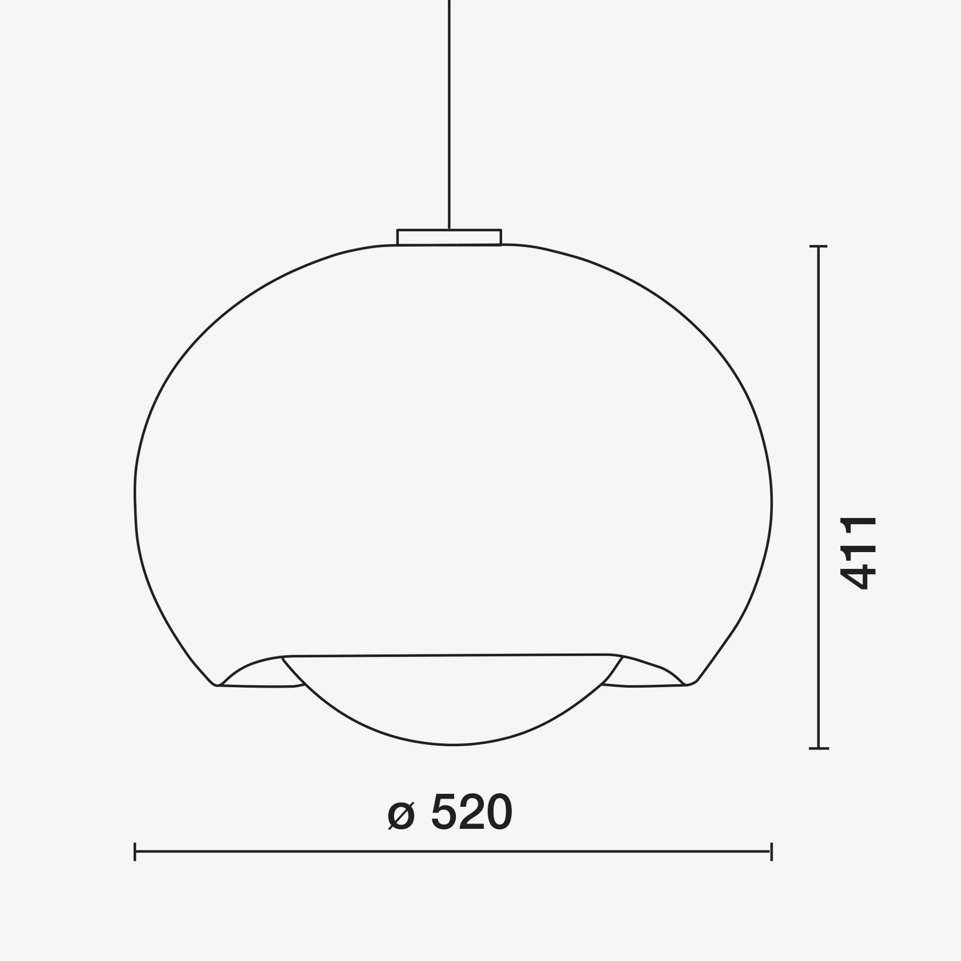 Clan pendant 520mm - Green