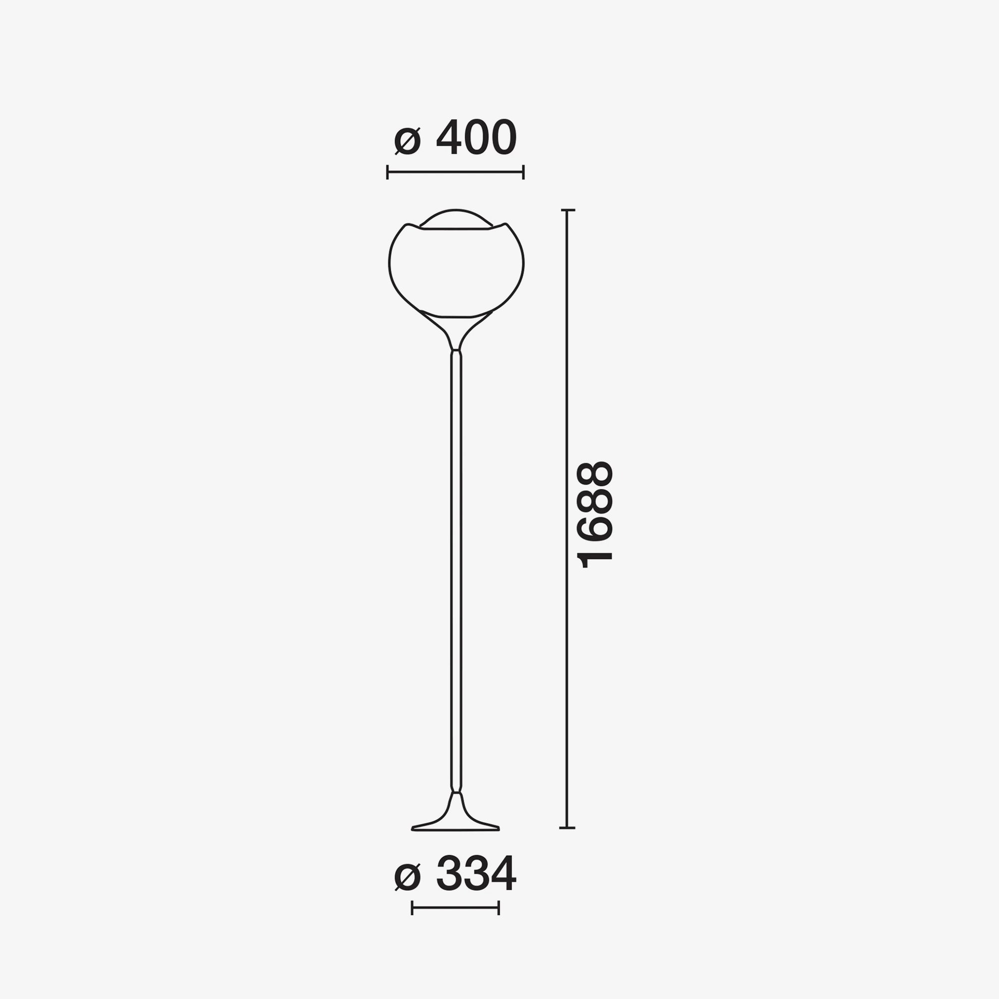 Clan piantana 400mm - Bianco