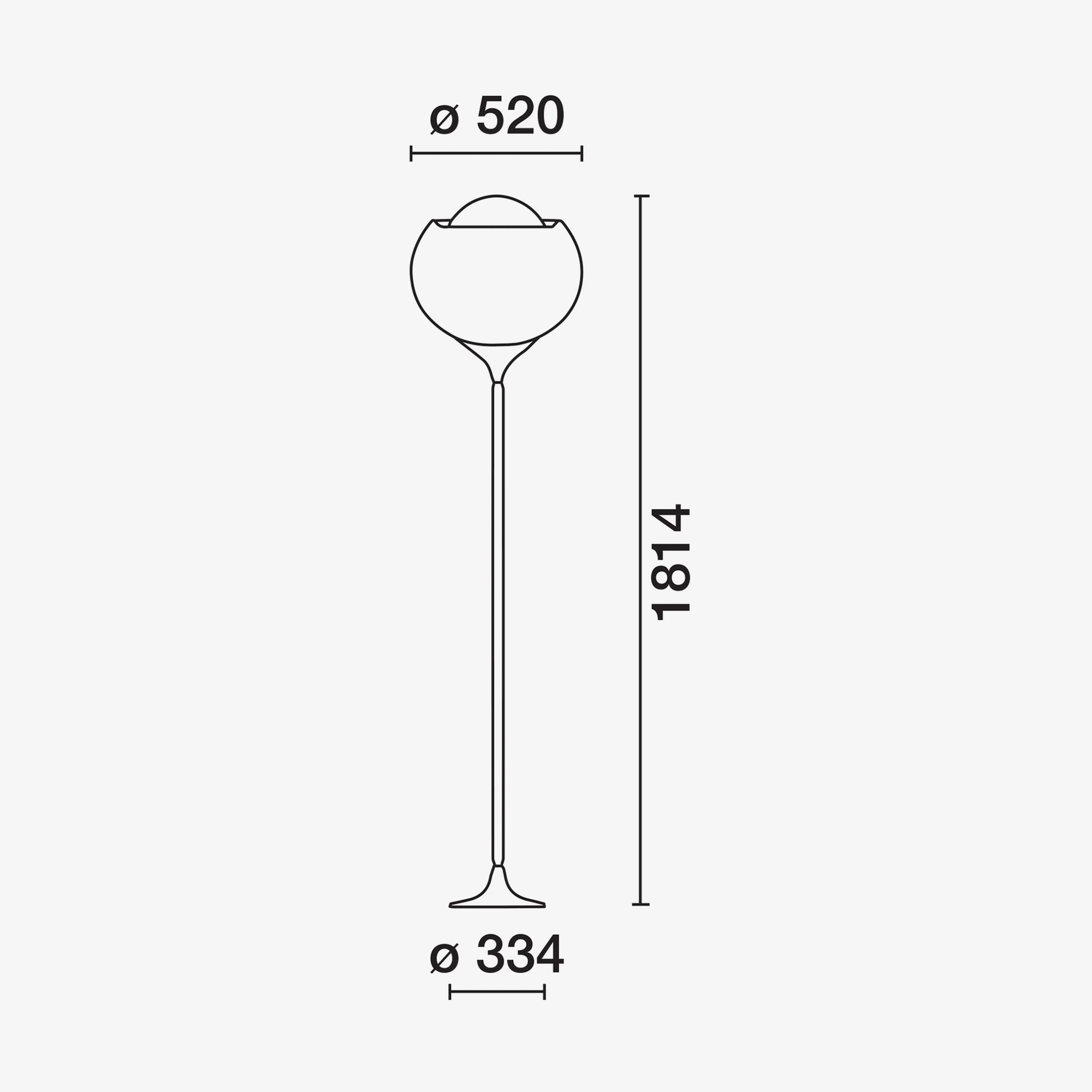 Clan piantana 520mm - Bianco